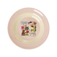 Assiette Creuse Rose Wildlife Print en mélamine, Rice