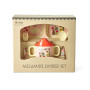 Coffret 4 pièces en mélamine Rose Wildlife Print, Rice