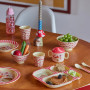 Coffret 4 pièces en mélamine Rose Happy Forest Print, Rice