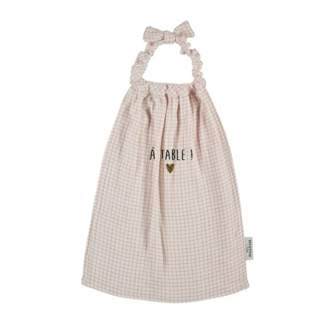 Serviette de cantine en Gaze de coton Petits Carreaux, Atelier Wagram