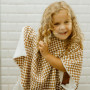 Poncho 3/6 ans en Gaze de coton Damier, Atelier Wagram