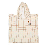 Poncho 3/6 ans en Gaze de coton Grands Carreaux, Atelier Wagram