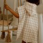 Poncho 3/6 ans en Gaze de coton Grands Carreaux, Atelier Wagram