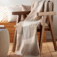 Plaid White Boucle 130 x 170 cm, Biederlack