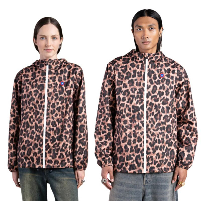 Imperméable Mixte Court Passy Imprimé Léopard, Flotte