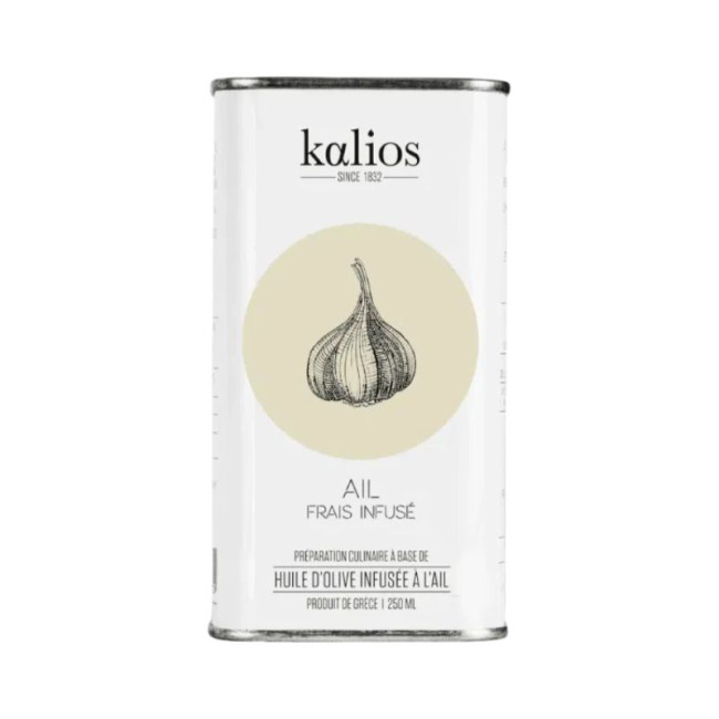 Huile d'Olive Infusée à l'Ail, Kalios