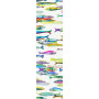 Chemin de table Poisson bleu blue, Tessitura Toscana Telerie