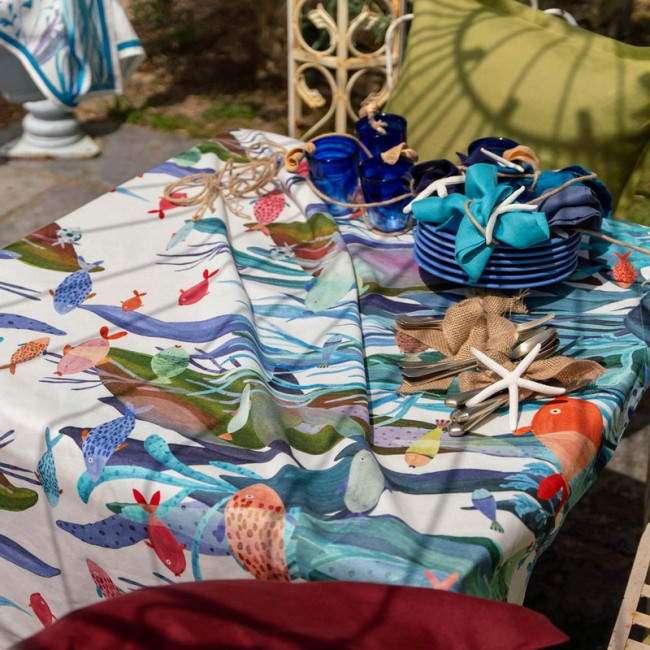 Nappe en coton Poseidon, Tessitura Toscana Telerie