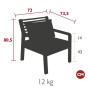 Fauteuil en teck Somerset, Fermob