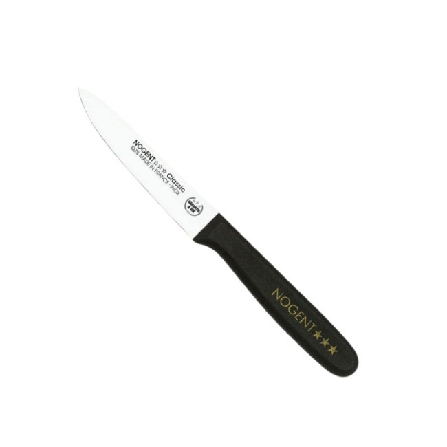 Couteau d'office pointu lisse 9cm noir, Nogent***