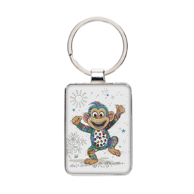 Porte Clés rectangle Singe Kook, Kiub