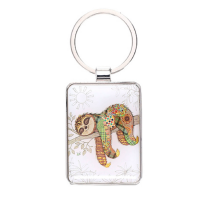 Porte Clés rectangle Paresseux Kook, Kiub