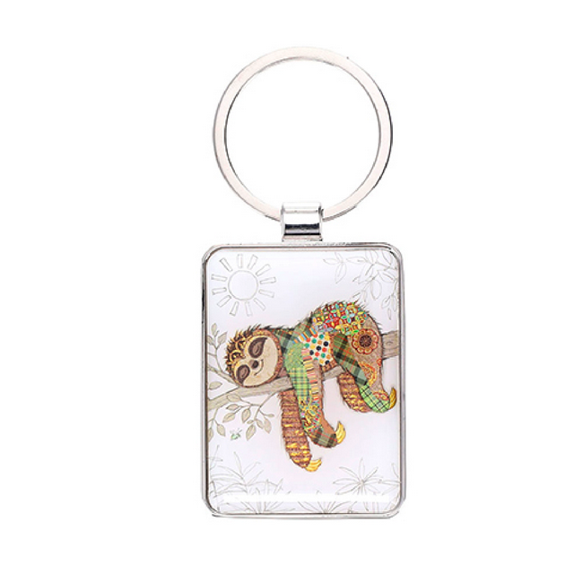 Porte Clés rectangle Paresseux Kook, Kiub