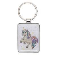 Porte Clés rectangle Licorne Kook, Kiub