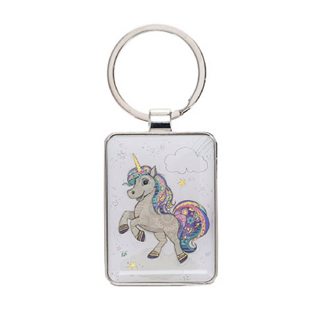 Porte Clés rectangle Licorne Kook, Kiub