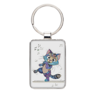 Porte Clés rectangle Chaton Danse Kook, Kiub