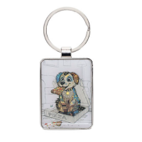 Porte Clés rectangle Chiot Gourmand Kook, Kiub