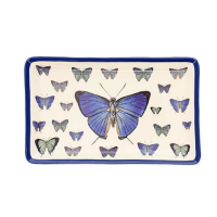 Vide-Poche en Porcelaine Encyclopedia Papillons Bleu, Kiub