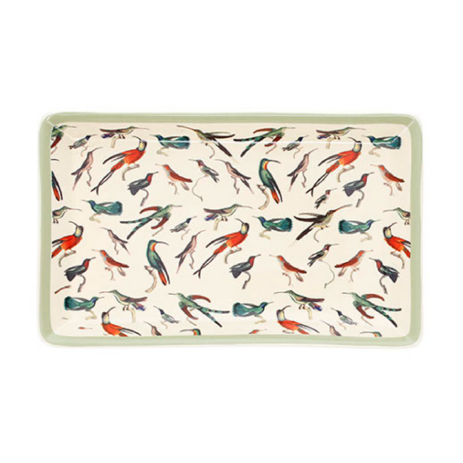 Vide-Poche en Porcelaine Encyclopedia Oiseaux Vert, Kiub
