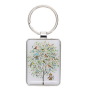 Porte Clés rectangle Oiseaux Arbre, Kiub