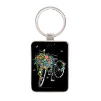 Porte Clés rectangle Bug Art Jewels Vélo, Kiub