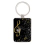 Porte Clés rectangle Bug Art Jewels Note de Musique, Kiub