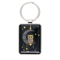 Porte Clés rectangle Jewels Hiboux, Kiub