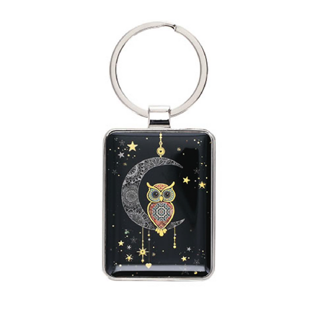 Porte Clés rectangle Jewels Hiboux, Kiub