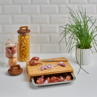 Planche à découper avec tiroir en inox, Nogent***