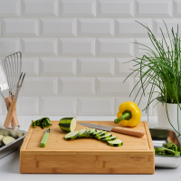 Planche à découper avec tiroirs en inox, Nogent***