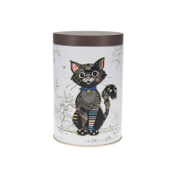 Boîte ronde en Métal Chat Noir Kook, Kiub
