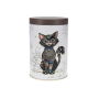 Boîte ronde en Métal Chat Noir Kook, Kiub