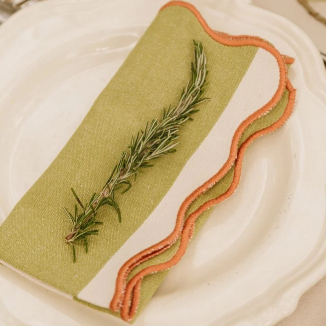 Set de 2 serviettes de table Perry Moss, maison dînette