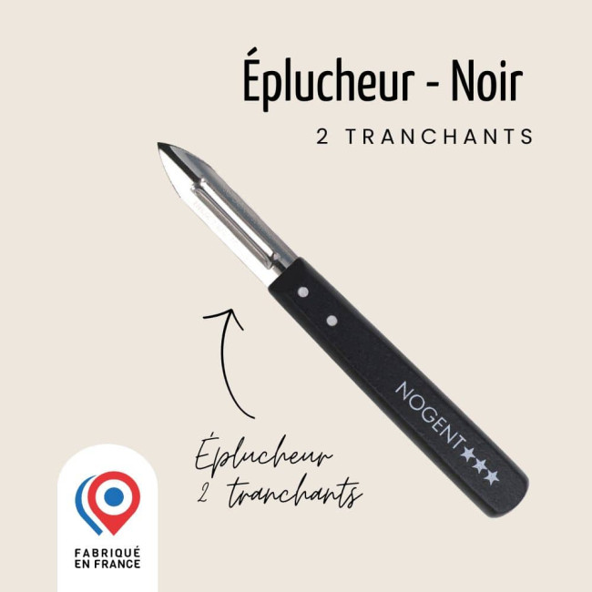 Éplucheur Classic bois double tranchant couleur, Nogent***