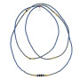 Collier et Bracelet 6 tours Ocean Slim Bleu, Têtes Blondes