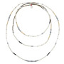 Collier et Bracelet 6 tours Sand Vanille, Têtes Blondes