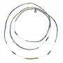Collier et Bracelet 6 tours Wave Bleu, Têtes Blondes