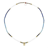 Collier ras du cou Je T'aime Beaucoup Bleu, Têtes Blondes