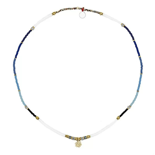 Collier ras du cou Je T'aime Beaucoup Bleu, Têtes Blondes