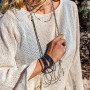 Collier ras du cou Je T'aime Beaucoup Bleu, Têtes Blondes