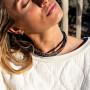Collier ras du cou Kelly Gold Bleu Navy, Têtes Blondes