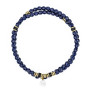 Collier ras du cou Kelly Gold Bleu Navy, Têtes Blondes