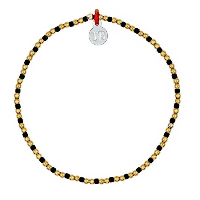 Bracelet Femme 1 tour Bliss Gold Noir, Têtes Blondes