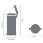 Poubelle à Pédale 30L NewIcon Warm, Brabantia