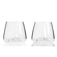 2 Verres 35 cl TOPOGRAPHIC Mont Everest et Mont Blanc, Alaskan MAKER
