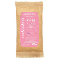Pâte à sucre de couverture rose 400G, ScrapCooking