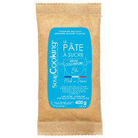 Pâte à sucre de couverture bleu 400G, ScrapCooking