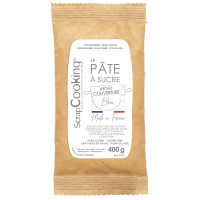 Pâte à sucre de couverture blanche 400G, ScrapCooking