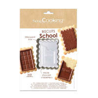 Découpoir et moule pour Biscuits School, ScrapCooking