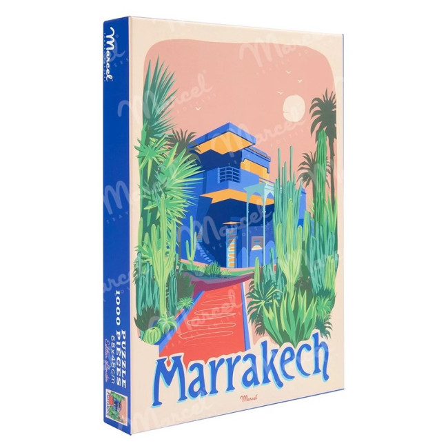 Puzzle 1000 pièces Marrakech, Marcel Travel Posters
